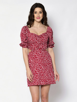 Dressberry Women Bodycon Red Mini/Short Dress