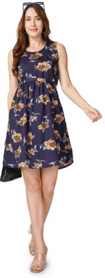 AKSHA CREATION Women Fit and Flare Brown Dress