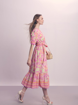 VERO MODA Women Fit and Flare Purple Maxi/Full Length Dress