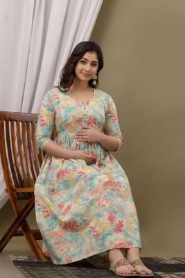 Akshara Fashion Women Fit and Flare Multicolor Dress