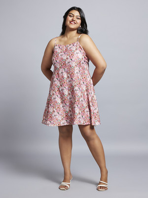 Globus Women A-line Orange Mini/Short Dress