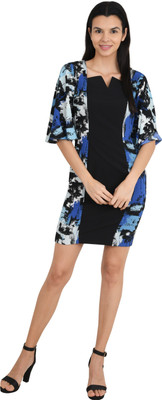 Midnoon Women Bodycon Multicolor Knee Length Dress
