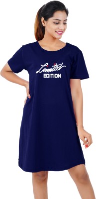 BEFLI Women T Shirt Blue Dress