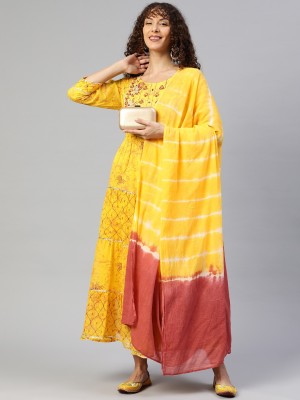 Readiprint Fashions Women Maxi Yellow Dress