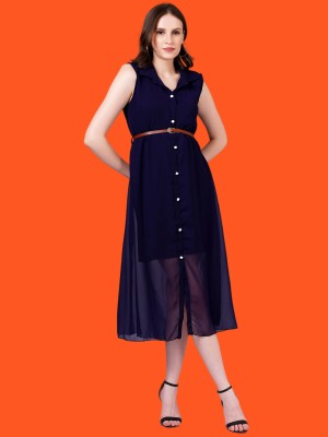 Jyoti Women A-line Dark Blue Dress