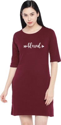 SHEDIATORS Women T Shirt Maroon Dress