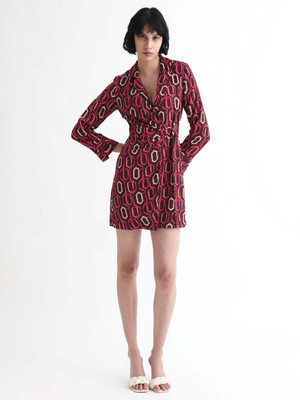 RAREISM Women A-line Brown Mini/Short Dress