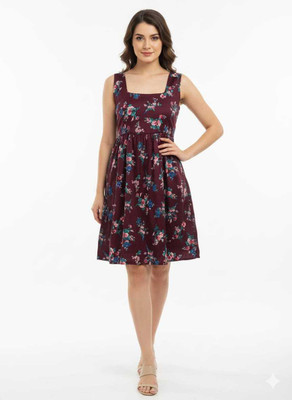 DIVINE GRACE ENTERPRISES Women Peplum Multicolor Knee Length Dress