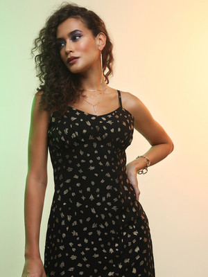 Tokyo Talkies Women A-line Black Mini/Short Dress