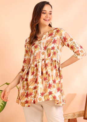 DSK STUDIO Casual Floral Print Women Multicolor Top