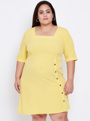 OXOLLOXO Women Sheath Yellow Dress