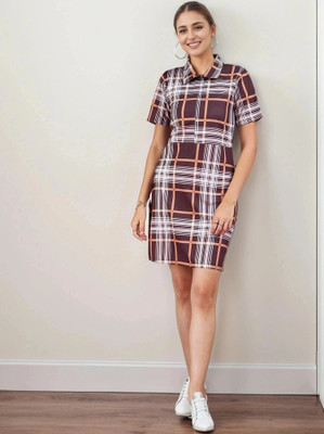 Dwarros Women A-line Multicolor Above Knee/Mid Thigh Length Dress