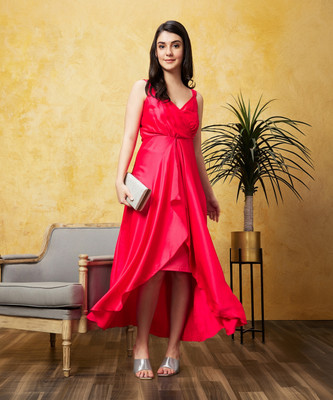 Globus Women Gown Red Maxi/Full Length Dress