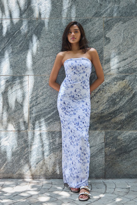 COLOR CAPITAL Women Gown Blue Maxi/Full Length Dress