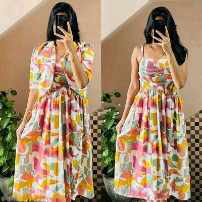 TIARO Women A-line Multicolor Maxi/Full Length Dress