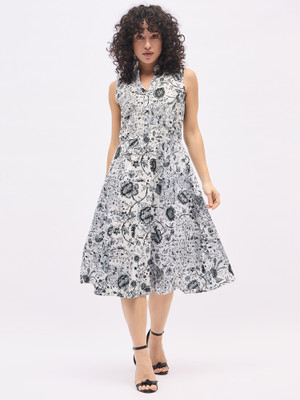 Deewa Women A-line Grey Maxi/Full Length Dress