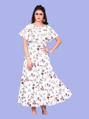 Db Fashion Gdi Flared/A-line Gown(White)