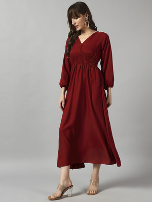Femvy Anarkali Gown(Maroon)
