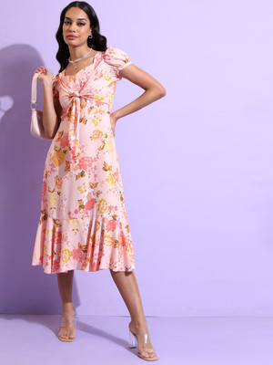 Tokyo Talkies Women Maxi Pink Midi/Calf Length Dress
