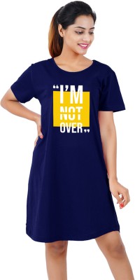 BEFLI Women T Shirt Blue Dress