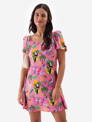 The Souled Store Women A-line Multicolor Dress