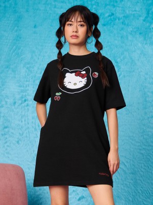 The Souled Store Women T Shirt Black Dress