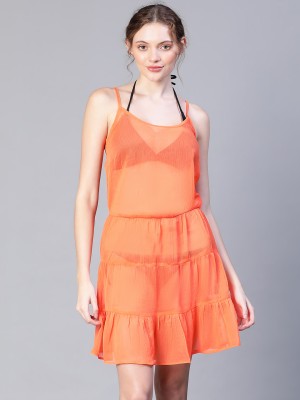 OXOLLOXO Women A-line Orange Dress