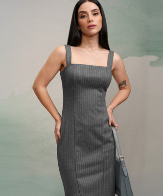 Tokyo Talkies Women Bodycon Multicolor Midi/Calf Length Dress