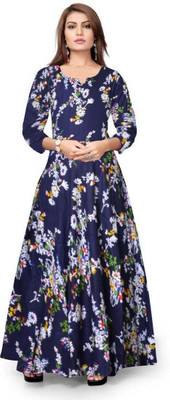 HouseOfCommon Women Maxi Multicolor Full Length Dress