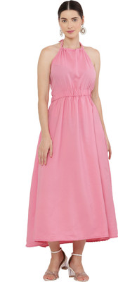 Shyammc Women Maxi Pink Midi/Calf Length Dress