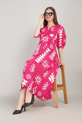 Gul West Women Maxi Pink Full Length Dress