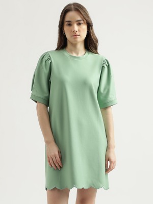 United Colors of Benetton Women T Shirt Light Green Dress