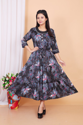 Safir Dresses Women Gown Blue Midi/Calf Length Dress