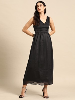 all about you Women Maxi Black Dress