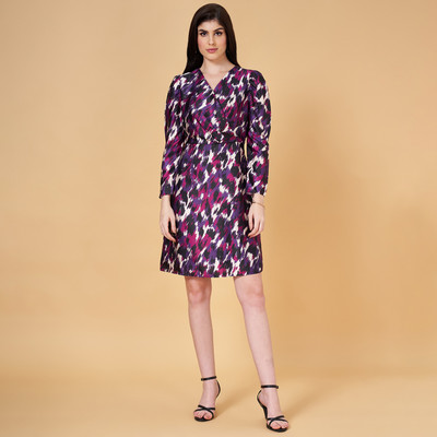 Annabelle by Pantaloons Women A-line Multicolor Knee Length Dress