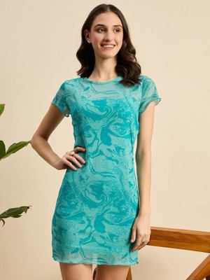 Mast & Harbour Women Bodycon Green Knee Length Dress