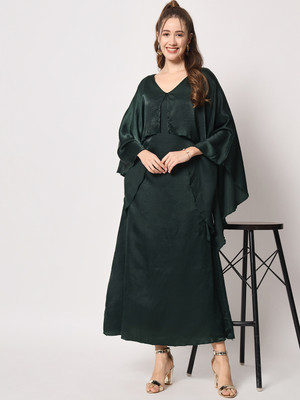 D'Vesh Women Gown Green Maxi/Full Length Dress