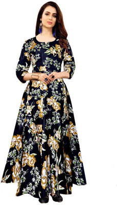 HouseOfCommon Women Maxi Multicolor Full Length Dress