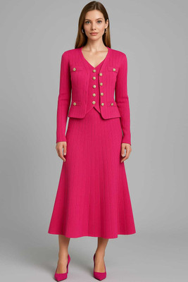 KIYAN NXT GENE Women A-line Pink Ankle Length Dress