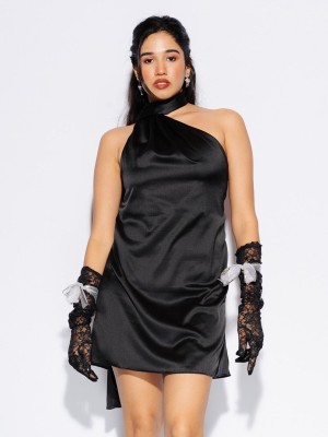 Freakins Women Sheath Black Dress