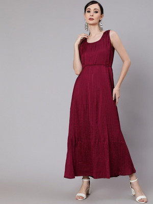 ANOUK Women Maxi Pink Full Length Dress