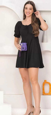 ladik way Women Bodycon Black Mini/Short Dress