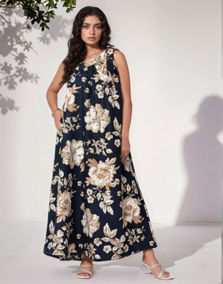 Dressberry Women Fit and Flare Black Maxi/Full Length Dress
