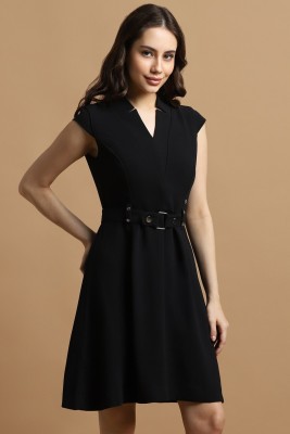 Allen Solly Women A-line Black Dress