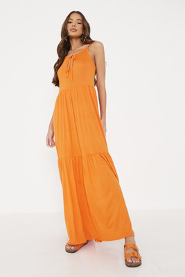 I Saw It First Women Maxi Yellow Full Length Dress