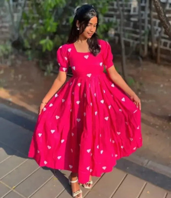Benicia Women Ethnic Dress Pink Midi/Calf Length Dress