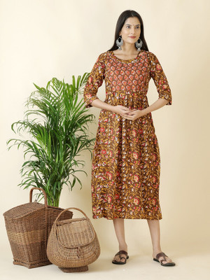 Moda Rapido Women Printed Anarkali Kurta(Multicolor)