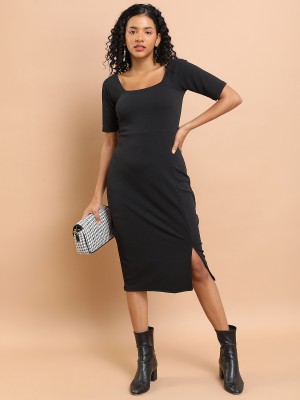 Tokyo Talkies Women Skater Black Dress