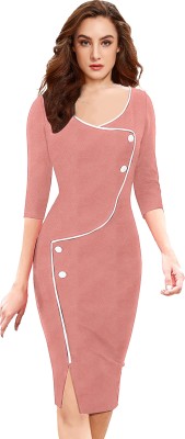 Fedilla Women Bodycon Pink Dress