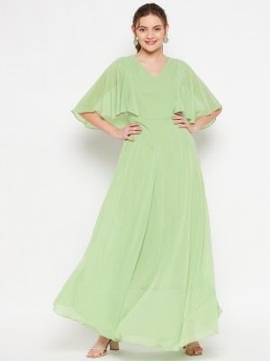 HELLO DESIGN Women A-line Light Green Dress